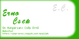 erno csep business card